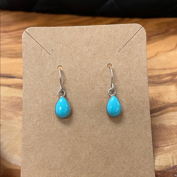 Jewelry - Turquoise Teardrop Sterling Silver Earrings